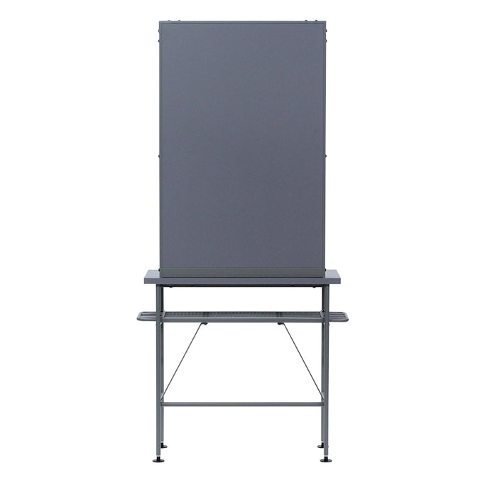 イタリア式高級ドレッサー 4点セット　グレー イタリア式高級ドレッサー 、スツール、チェスト、LEDミラー付き 4点