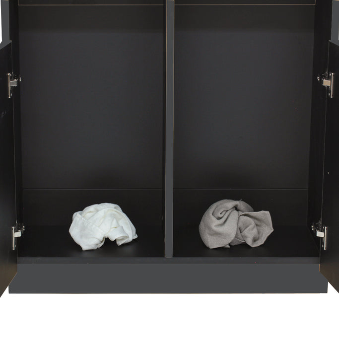 ダークグレー色フラットシャンプーキャビネット【下台】の詳細