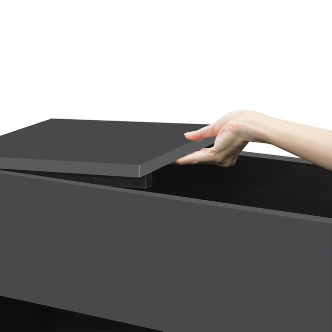 ダークグレー色フラットシャンプーキャビネット【下台】の詳細