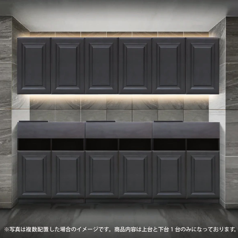 グレー色モールディングありシャンプーキャビネット【SET】