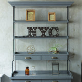 グレー色ディスプレイシェルフキャビネット詳細