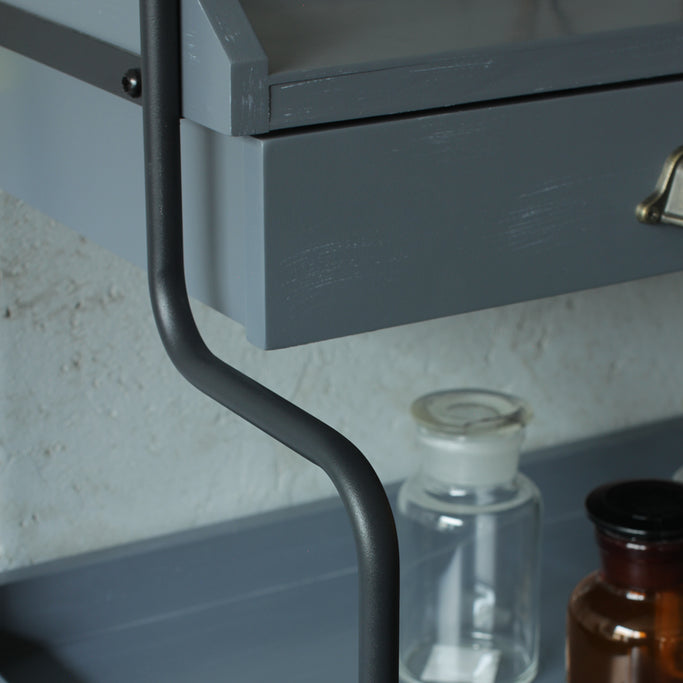 グレー色ディスプレイシェルフキャビネット詳細