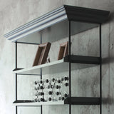 グレー色ディスプレイシェルフキャビネット詳細