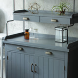 グレー色ディスプレイシェルフキャビネット詳細