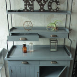 グレー色ディスプレイシェルフキャビネット詳細