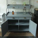 グレー色ディスプレイシェルフキャビネット詳細