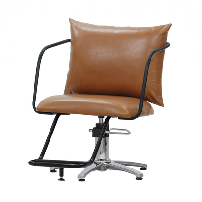 スタイリングチェア【エノラ】ブラックフレーム　ダブルステップ　ファイブスターポンプ