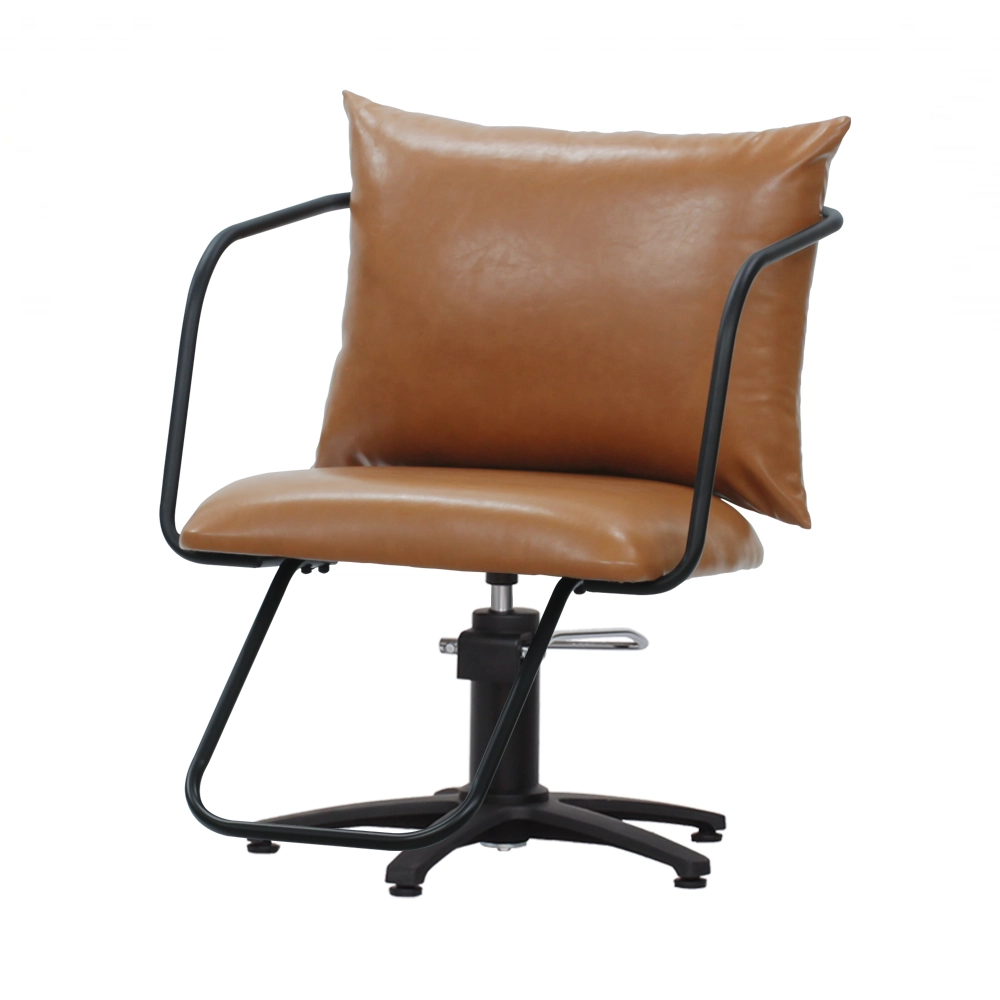 スタイリングチェア【エノラ】ブラックフレーム　シングルステップ　ファイブスターポンプ黒塗装