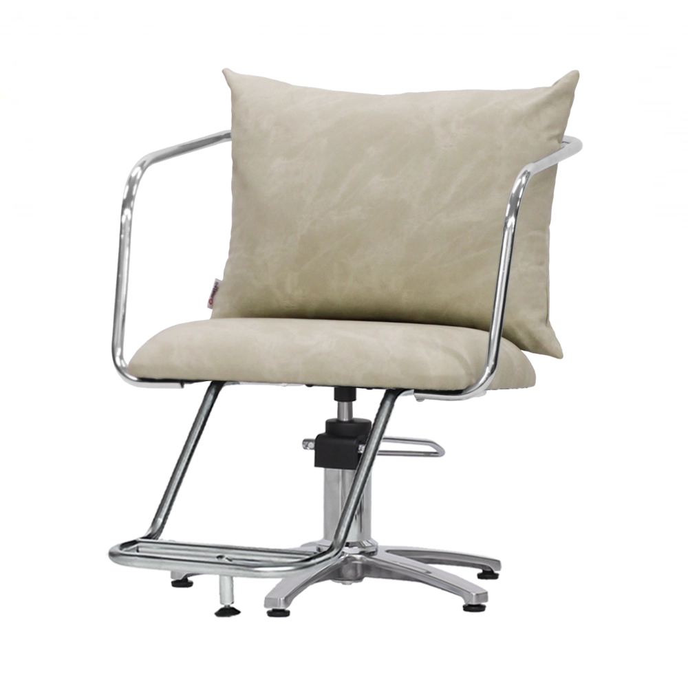 スタイリングチェア【エノラ】ベージュ　ダブルステップ　ファイブスターポンプ