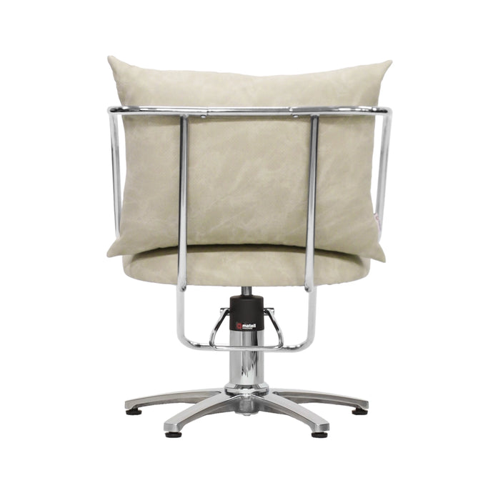 スタイリングチェア【エノラ】ベージュ　後ろ面