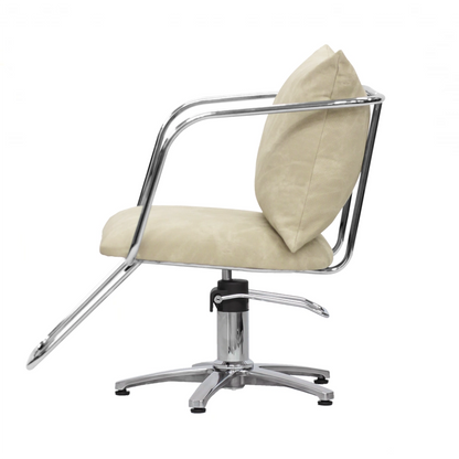 スタイリングチェア【エノラ】ベージュ　横面