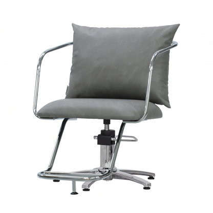 スタイリングチェア【エノラ】ダークグレー　ダブルステップ　ファイブスターポンプ