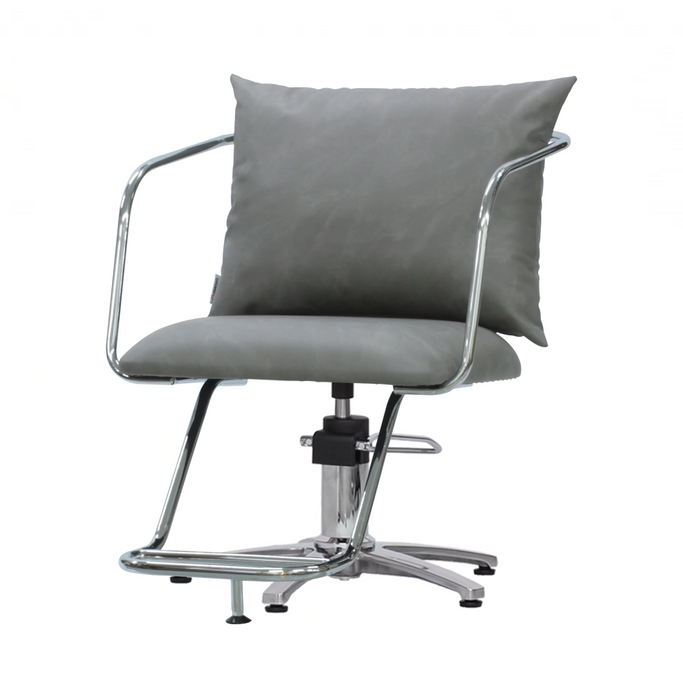 スタイリングチェア【エノラ】ダークグレー　ダブルステップ　ファイブスターポンプ