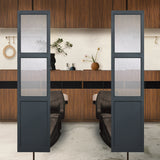 サロンにあるグレー色スリムドアパーテーション【06】