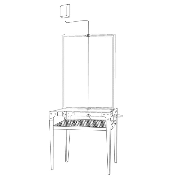 天井からコードを通せる配線口