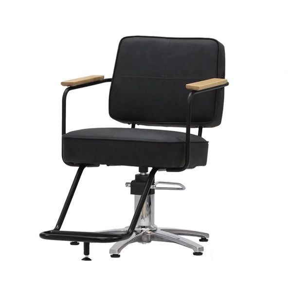 マテリ　スタイリングチェア　美容室椅子 ハーネスコードII ブラック ハーネスコードII】スタイリングチェア | セット椅子 | 美容椅子