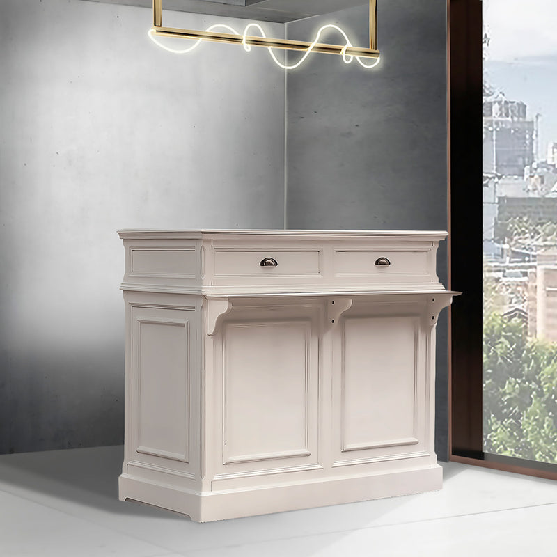 サロンにあるベージュ色レジカウンター