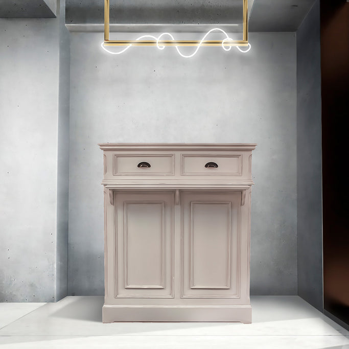 サロンにあるベージュ色レジカウンター