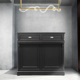 おしゃれな美容室にブラックのレジカウンター【クラシック1250】