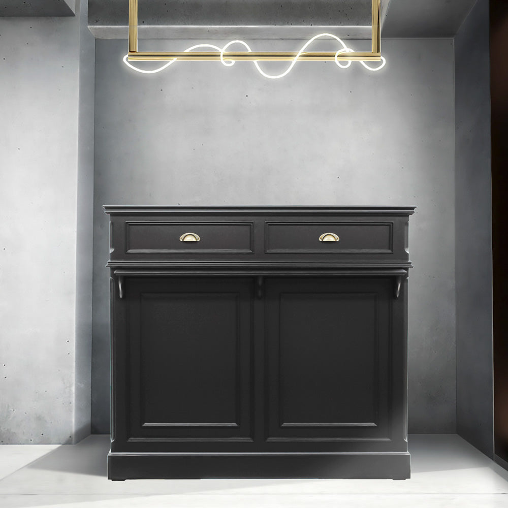 おしゃれな美容室にブラックのレジカウンター【クラシック1250】