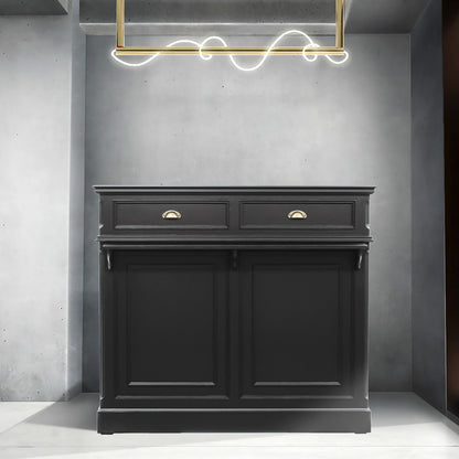 おしゃれな美容室にブラックのレジカウンター【クラシック1250】