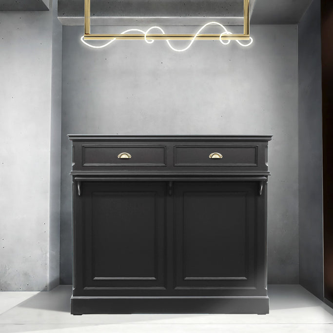 おしゃれな美容室にブラックのレジカウンター【クラシック1250】