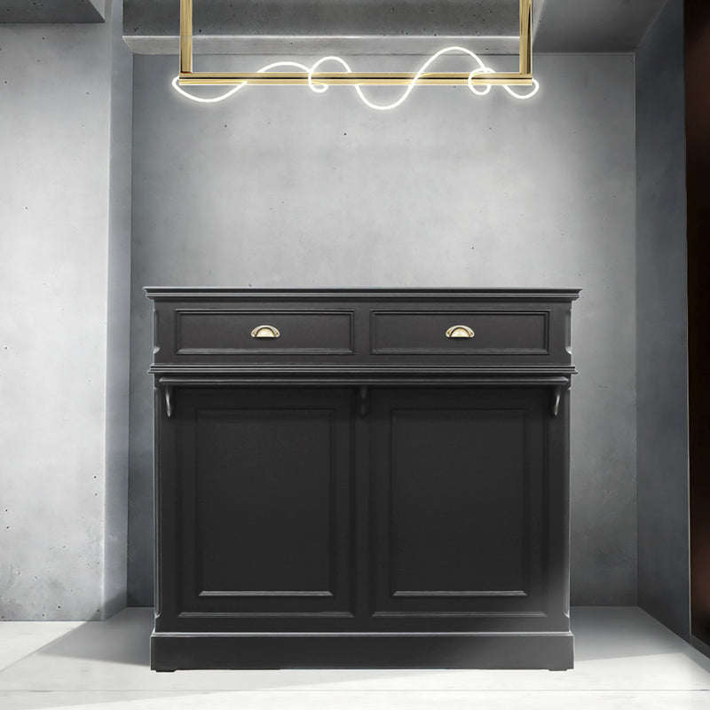 おしゃれな美容室にブラックのレジカウンター【クラシック1250】