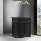 サロンにある黒色レジカウンター