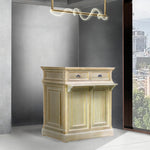 部屋にあるシャビーウッド色レジカウンター