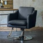 スタイリングチェア アデラ II：コットンネイビー（落ち着いた色合いの美容室 椅子）