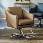 美容室 セット椅子 アデラ II：マットブラウン（省スペースなサロン用スタイリングチェア）