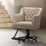 美容室 セット椅子 ビルギット：ベージュ（英国クラシック調のオーセンティックデザイン）