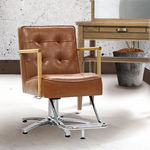 美容室 椅子 ブリス：キャメル（モダンからカジュアルまで幅広く対応するデザイン）