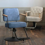 美容室 椅子 ハーネスコード II：デニムブルー（空間のアクセントになる中性的なカラー）