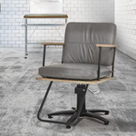 美容室 セット椅子 ノエル：ダークグレー（インテリアとしても使い勝手のいい機能美）