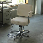 美容室 セット椅子 ヌリア：ヌードベージュ（モダニズムが生み出す緊張と調和のデザイン）