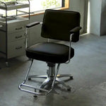 スタイリングチェア ヌリア：リッチブラック（無駄を削ぎ落としオブジェのように空間を演出）