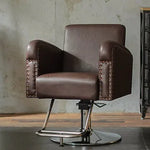 美容室 椅子 クイーン II：ダークブラウン（堂々たる迫力と存在感のある「女王」の佇まい）