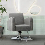 美容室 セット椅子 クイーン II：ダークグレー（長時間の施術でも安心できる沈み込みの安定感）