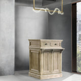 部屋にあるシャビーウッド色レジカウンター