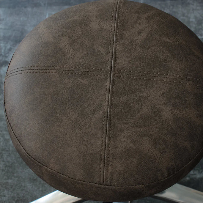 マットダークブラウン色鋲なしスツールの詳細