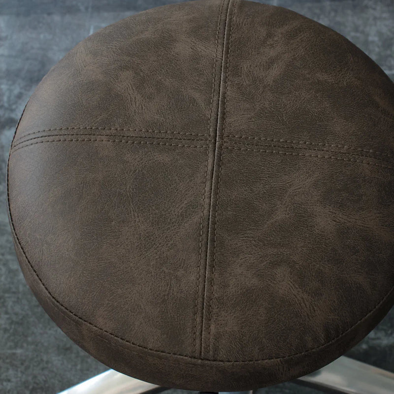 マットダークブラウン色鋲なしスツールの詳細