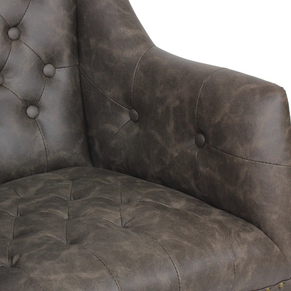 布団張りボタン締めで設えたディテール