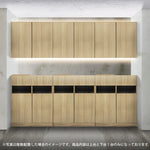 ナチュラルウッド色フラットシャンプーキャビネット【SET】