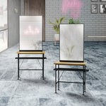 サロンにある黒色アイアンドレッサーの2台【ローガン】