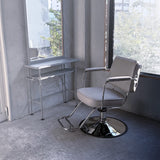 おしゃれな美容室にあるグレイッシュなスタイリングチェア【ハーネスヌリア】