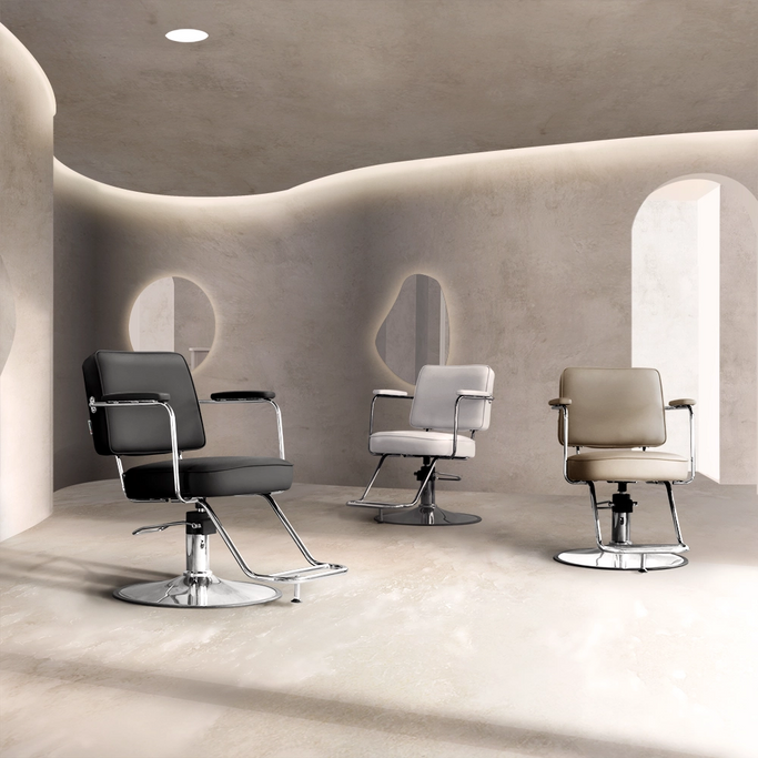 おしゃれな美容室にあるおしゃれなスタイリングチェア【ハーネスヌリア】