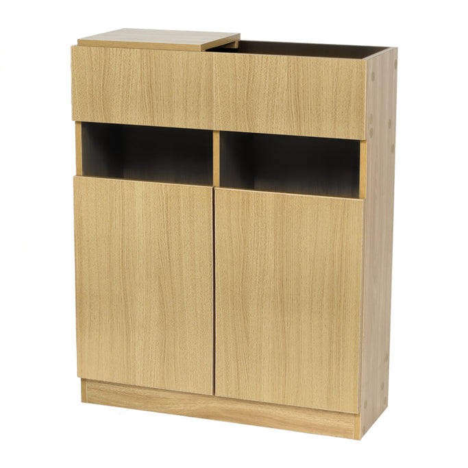 ナチュラルウッド色フラットシャンプーキャビネット【下台】