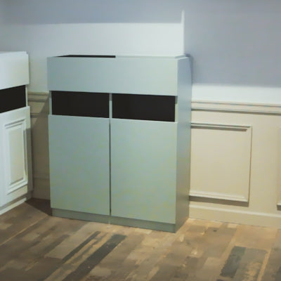 美品ジャンベ2個セット 美容室・ヘアーサロン・シャンプーキャビネット・タオル収納・タオル