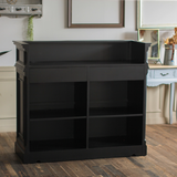 サロンにある黒色レジカウンター